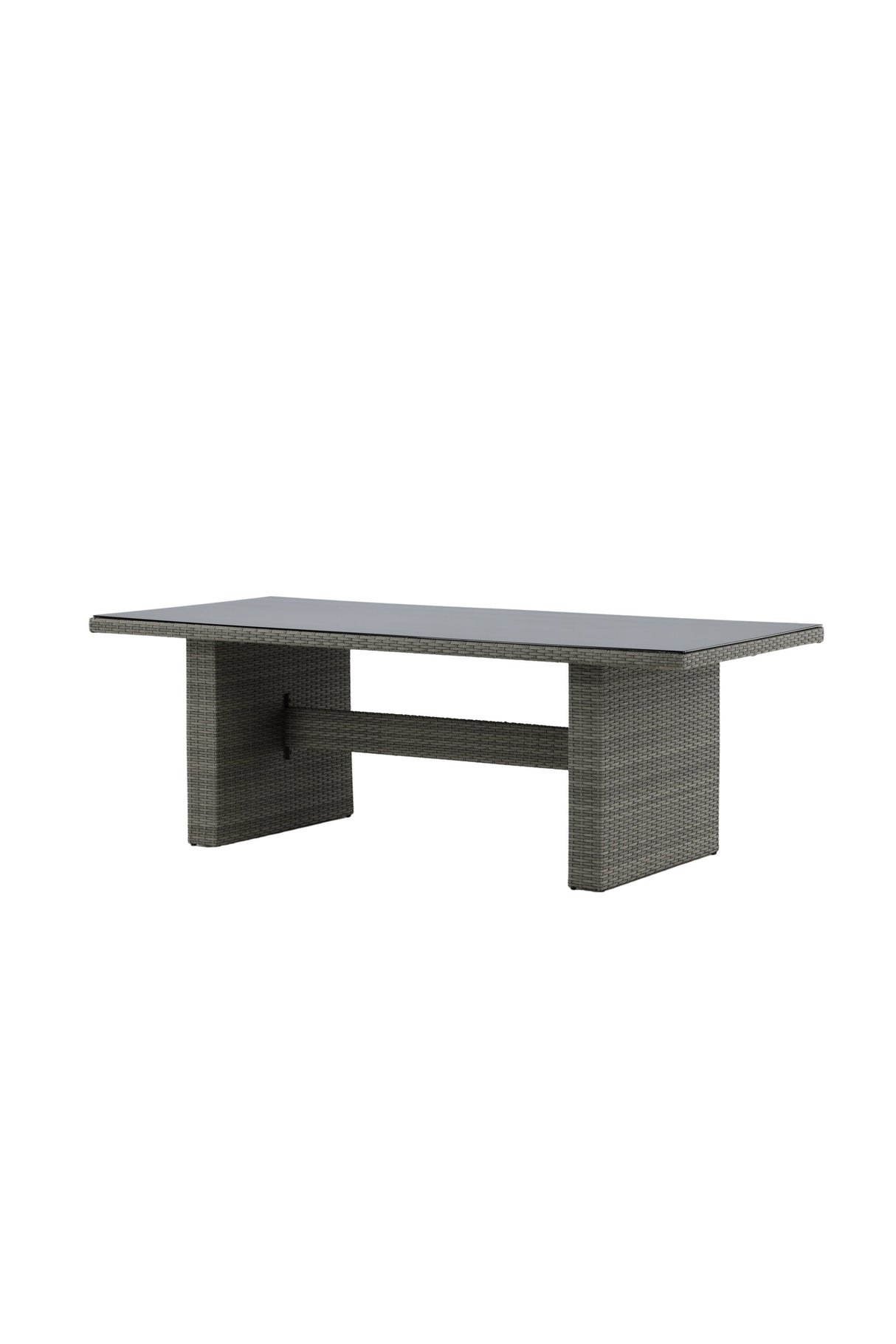 Padova Outdoor - Esstisch rechteckig - grau/Weidengeflecht - Outdoor - Esstische (rechteckig) - ALVAHOME