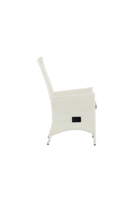Padova Outdoor - Liegestuhl - weiß/Weidengeflecht - Outdoor - Liegestühle - ALVAHOME