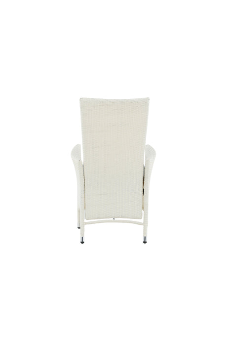 Padova Outdoor - Liegestuhl - weiß/Weidengeflecht - Outdoor - Liegestühle - ALVAHOME