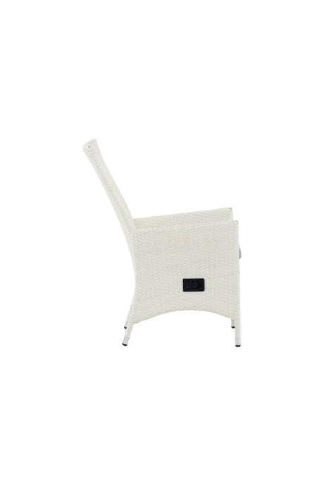 Padova Outdoor - Liegestuhl - weiß/Weidengeflecht - Outdoor - Liegestühle - ALVAHOME
