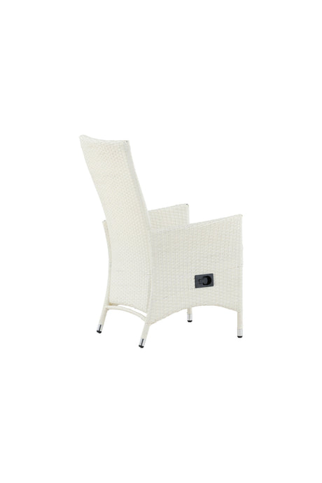Padova Outdoor - Liegestuhl - weiß/Weidengeflecht - Outdoor - Liegestühle - ALVAHOME
