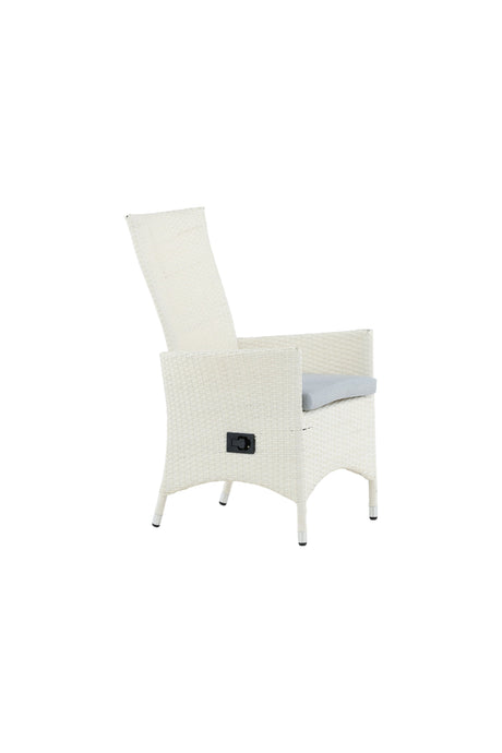 Padova Outdoor - Liegestuhl - weiß/Weidengeflecht - Outdoor - Liegestühle - ALVAHOME