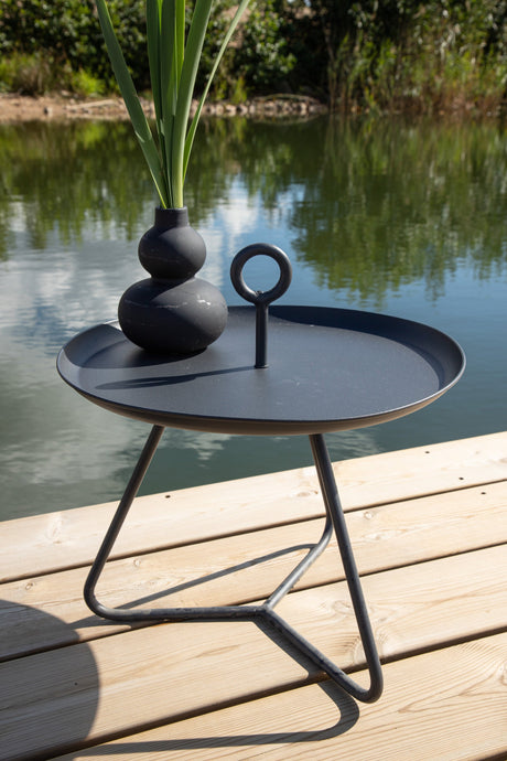 Pamplona Outdoor - Beistelltisch - schwarz/Stahl - Outdoor - Beistelltische - ALVAHOME