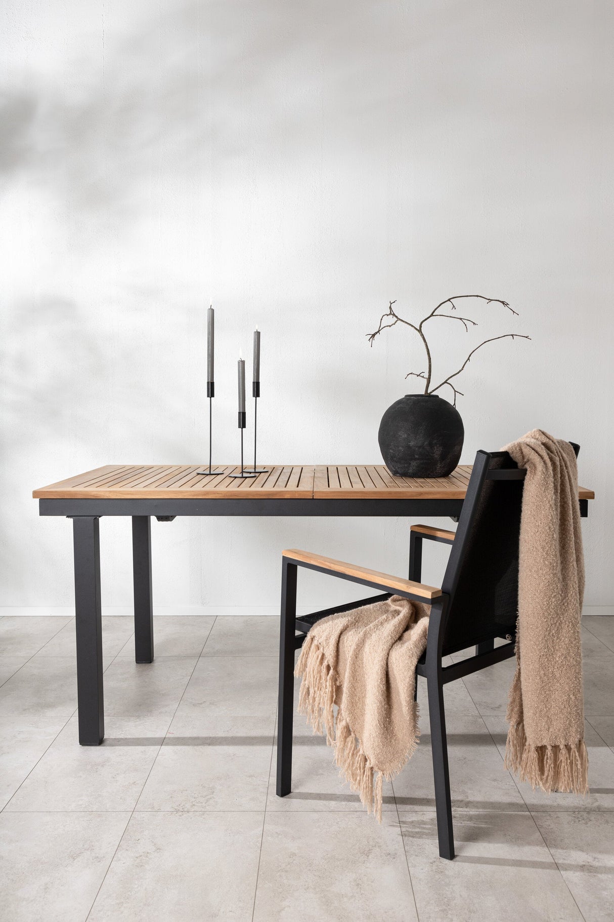 Panama Outdoor - Esstisch rechteckig - schwarz/Aluminum - Outdoor - Esstische (rechteckig) - ALVAHOME