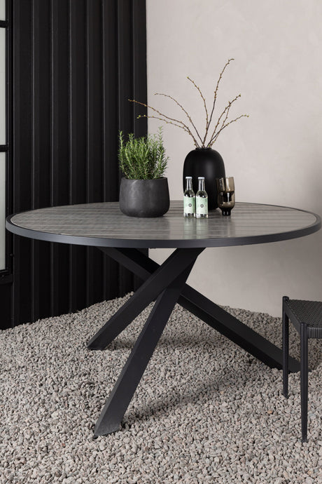 Parma Outdoor - Esstisch rund - dunkelgrau/Aintwood - Outdoor - Esstische (rund) - ALVAHOME