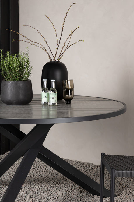 Parma Outdoor - Esstisch rund - dunkelgrau/Aintwood - Outdoor - Esstische (rund) - ALVAHOME