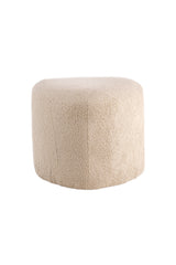 Peg Pouf - beige/Polyester - Teddy - Ottomane / Poufs - ALVAHOME
