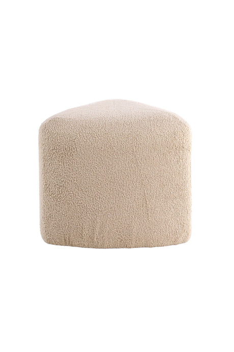 Peg Pouf - beige/Polyester - Teddy - Ottomane / Poufs - ALVAHOME