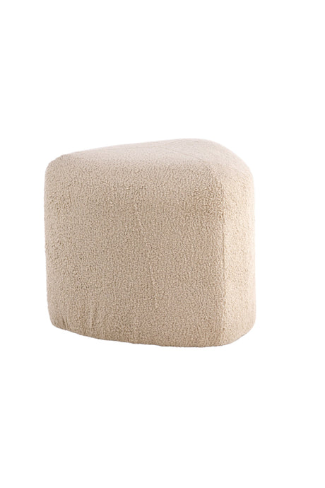 Peg Pouf - beige/Polyester - Teddy - Ottomane / Poufs - ALVAHOME
