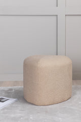 Peg Pouf - beige/Polyester - Teddy - Ottomane / Poufs - ALVAHOME