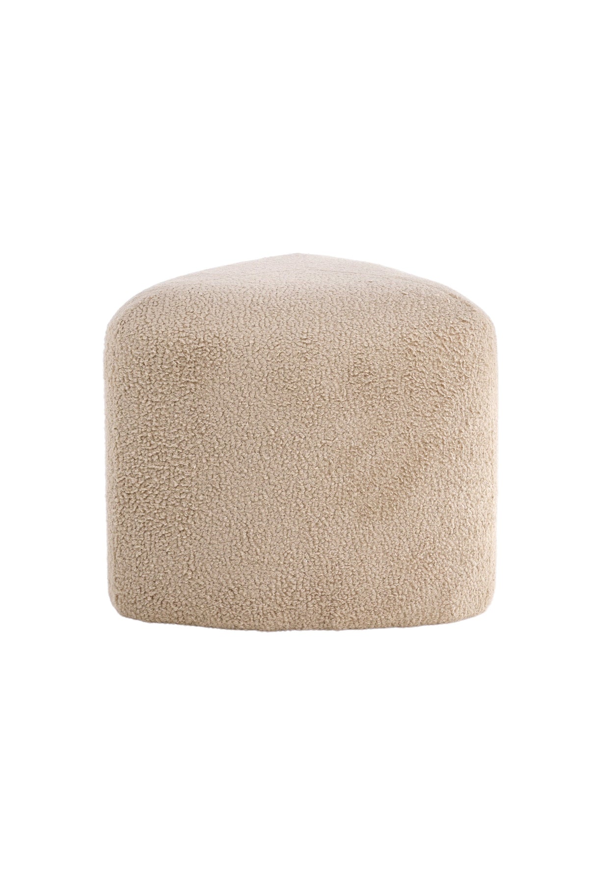 Peg Pouf - beige/Polyester - Teddy - Ottomane / Poufs - ALVAHOME