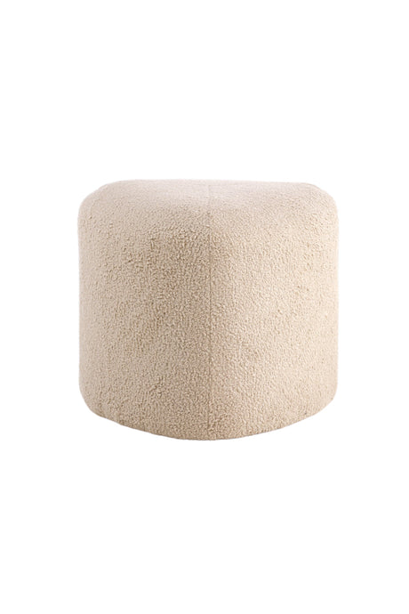 Peg Pouf - beige/Polyester - Teddy - Ottomane / Poufs - ALVAHOME