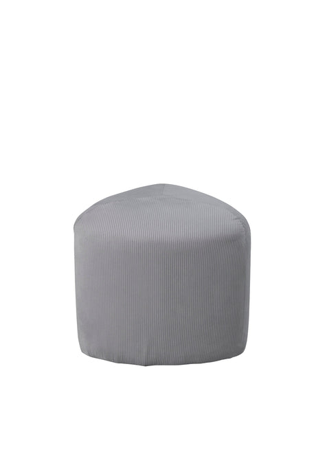 Peg Pouf - grau/Polyester - Kord - Ottomane / Poufs - ALVAHOME