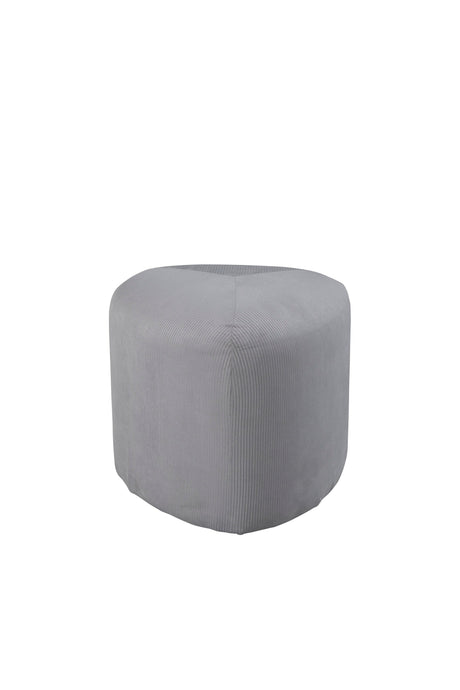 Peg Pouf - grau/Polyester - Kord - Ottomane / Poufs - ALVAHOME