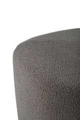 Peg Pouf - grau/Polyester - Teddy - Ottomane / Poufs - ALVAHOME