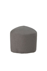 Peg Pouf - grau/Polyester - Teddy - Ottomane / Poufs - ALVAHOME