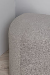 Peg Pouf - grau/Polyester - Teddy - Ottomane / Poufs - ALVAHOME
