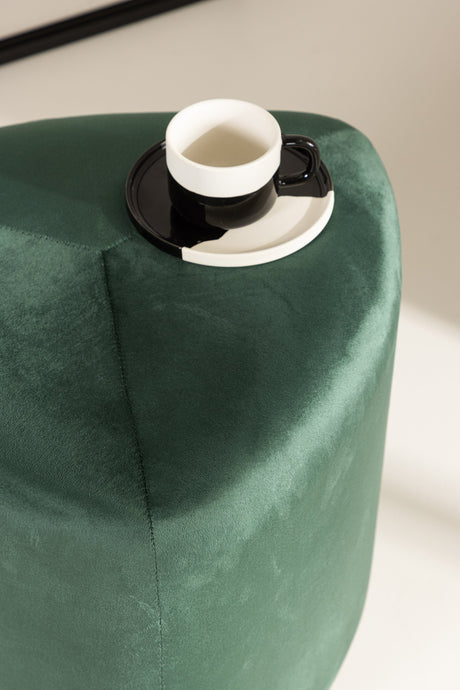 Peg Pouf - grün/Polyester - Samt - Ottomane / Poufs - ALVAHOME