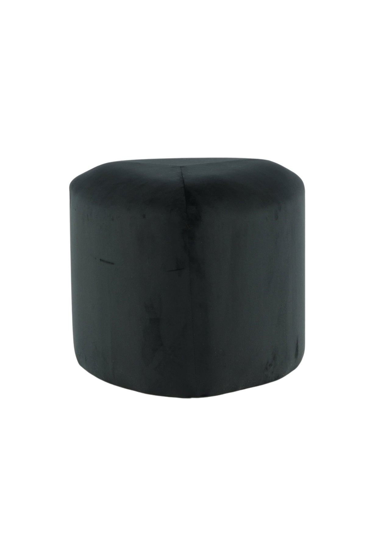 Peg Pouf - schwarz/Polyester - Samt - Ottomane / Poufs - ALVAHOME