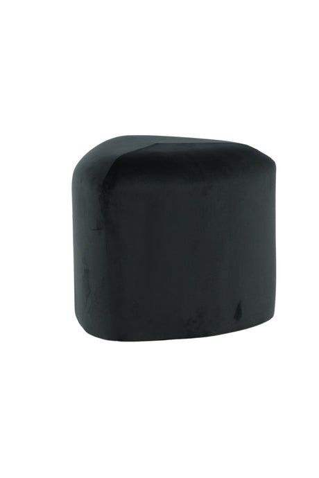 Peg Pouf - schwarz/Polyester - Samt - Ottomane / Poufs - ALVAHOME