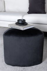 Peg Pouf - schwarz/Polyester - Samt - Ottomane / Poufs - ALVAHOME