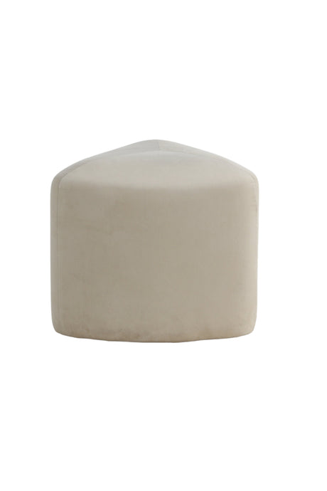 Peg Pouf - weiß/Polyester - Samt - Ottomane / Poufs - ALVAHOME