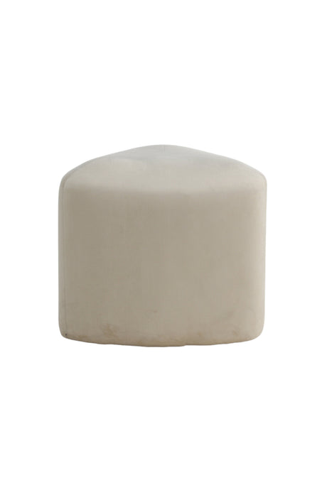Peg Pouf - weiß/Polyester - Samt - Ottomane / Poufs - ALVAHOME
