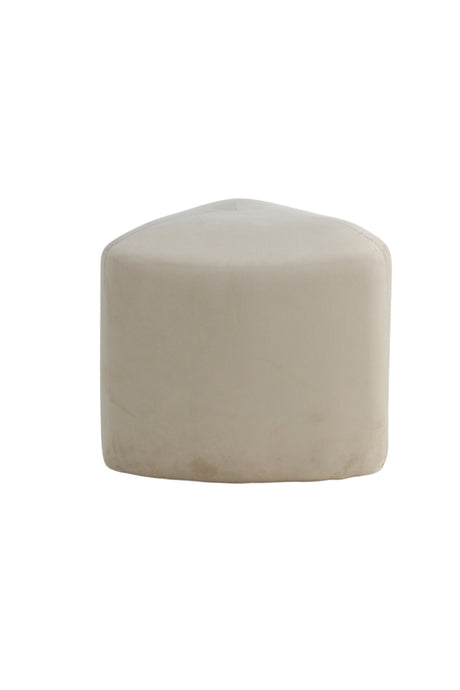 Peg Pouf - weiß/Polyester - Samt - Ottomane / Poufs - ALVAHOME