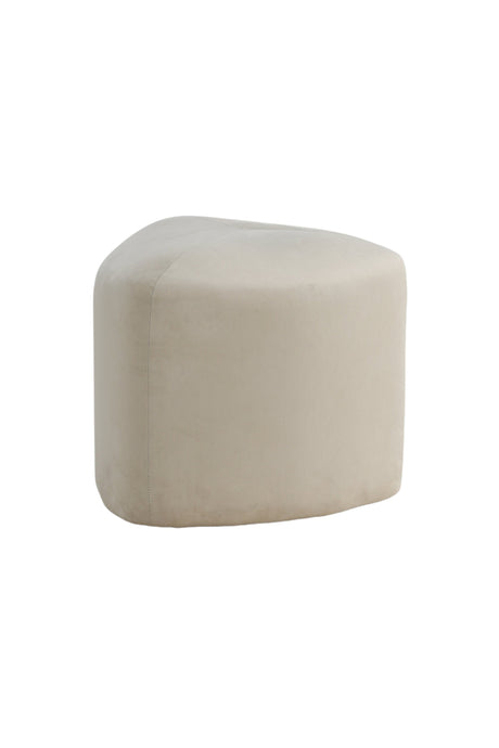 Peg Pouf - weiß/Polyester - Samt - Ottomane / Poufs - ALVAHOME