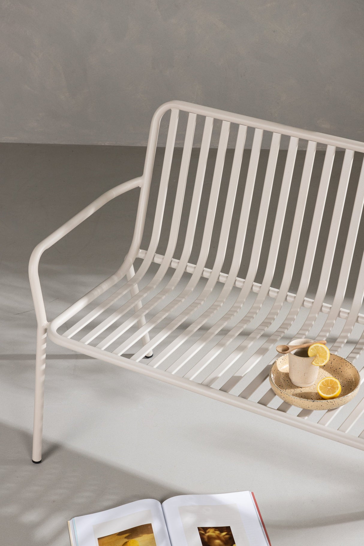 Peking Outdoor - Sitzbank - beige/Aluminum - Outdoor - Sitzbänke - ALVAHOME
