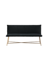 Petra 3 - Sitzer Sofa - schwarz/Polyester - Samt - 3 - Sitzer Sofas - ALVAHOME