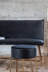 Petra 3 - Sitzer Sofa - schwarz/Polyester - Samt - 3 - Sitzer Sofas - ALVAHOME