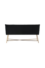 Petra 3 - Sitzer Sofa - schwarz/Polyester - Samt - 3 - Sitzer Sofas - ALVAHOME