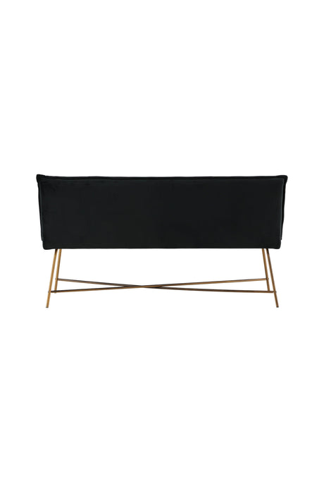 Petra 3 - Sitzer Sofa - schwarz/Polyester - Samt - 3 - Sitzer Sofas - ALVAHOME