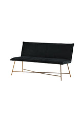 Petra 3 - Sitzer Sofa - schwarz/Polyester - Samt - 3 - Sitzer Sofas - ALVAHOME