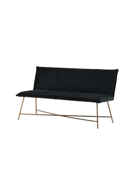 Petra 3 - Sitzer Sofa - schwarz/Polyester - Samt - 3 - Sitzer Sofas - ALVAHOME