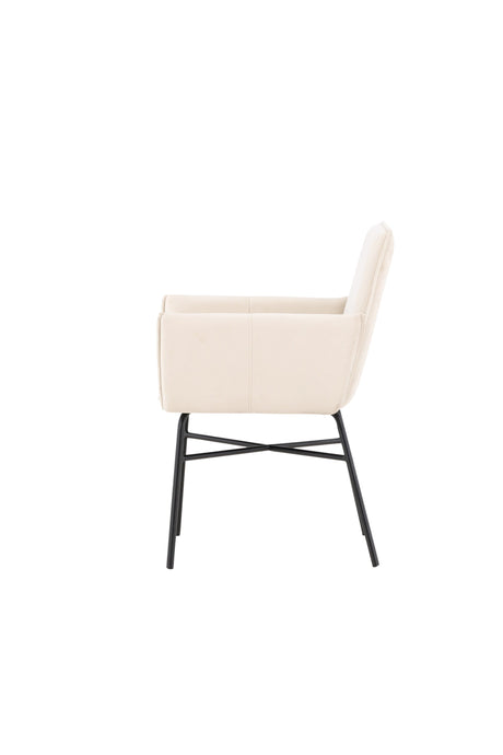 Petra Esszimmerstuhl - beige/Polyester - Samt - Essstühle - ALVAHOME