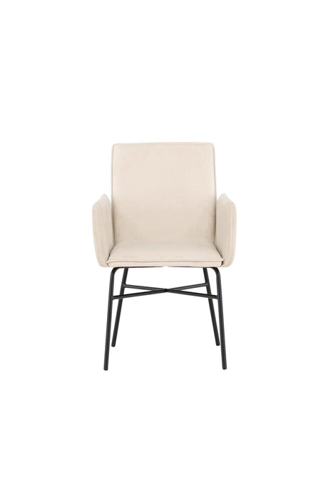 Petra Esszimmerstuhl - beige/Polyester - Samt - Essstühle - ALVAHOME