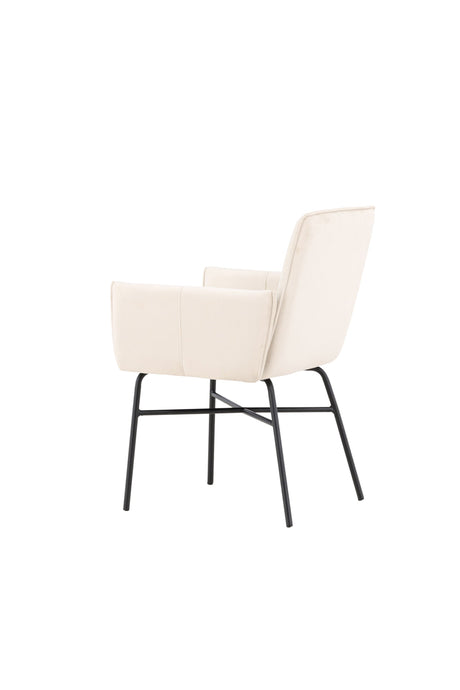 Petra Esszimmerstuhl - beige/Polyester - Samt - Essstühle - ALVAHOME