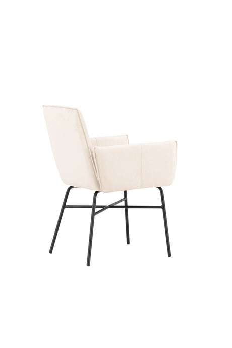 Petra Esszimmerstuhl - beige/Polyester - Samt - Essstühle - ALVAHOME