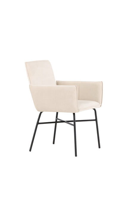 Petra Esszimmerstuhl - beige/Polyester - Samt - Essstühle - ALVAHOME