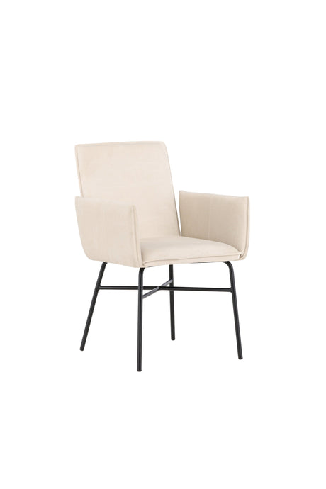 Petra Esszimmerstuhl - beige/Polyester - Samt - Essstühle - ALVAHOME