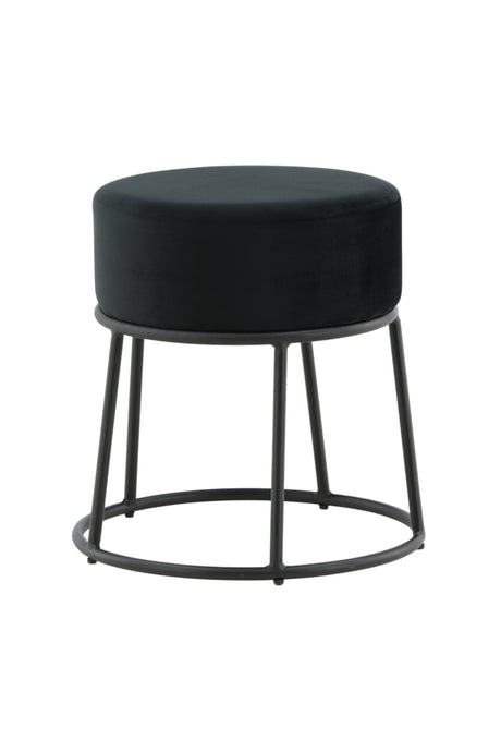 Petra Pouf - schwarz/Polyester - Samt - Ottomane / Poufs - ALVAHOME