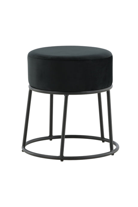 Petra Pouf - schwarz/Polyester - Samt - Ottomane / Poufs - ALVAHOME