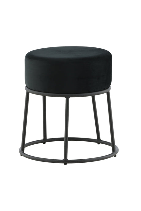 Petra Pouf - schwarz/Polyester - Samt - Ottomane / Poufs - ALVAHOME