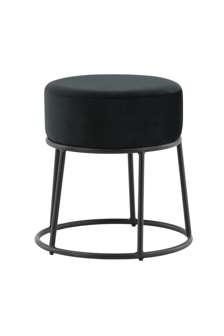 Petra Pouf - schwarz/Polyester - Samt - Ottomane / Poufs - ALVAHOME