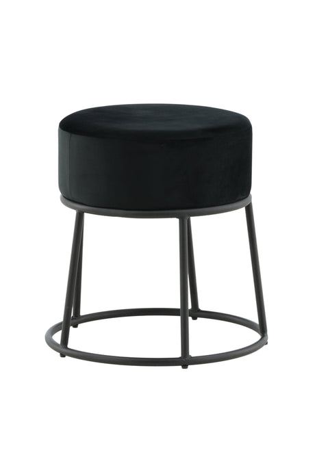 Petra Pouf - schwarz/Polyester - Samt - Ottomane / Poufs - ALVAHOME