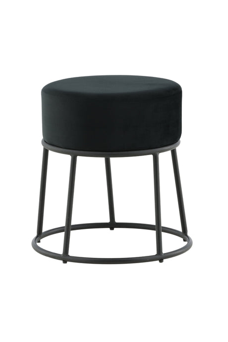 Petra Pouf - schwarz/Polyester - Samt - Ottomane / Poufs - ALVAHOME