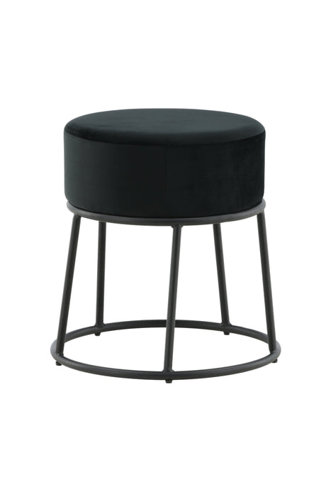 Petra Pouf - schwarz/Polyester - Samt - Ottomane / Poufs - ALVAHOME
