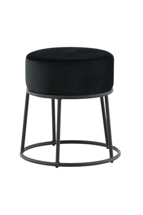 Petra Pouf - schwarz/Polyester - Samt - Ottomane / Poufs - ALVAHOME